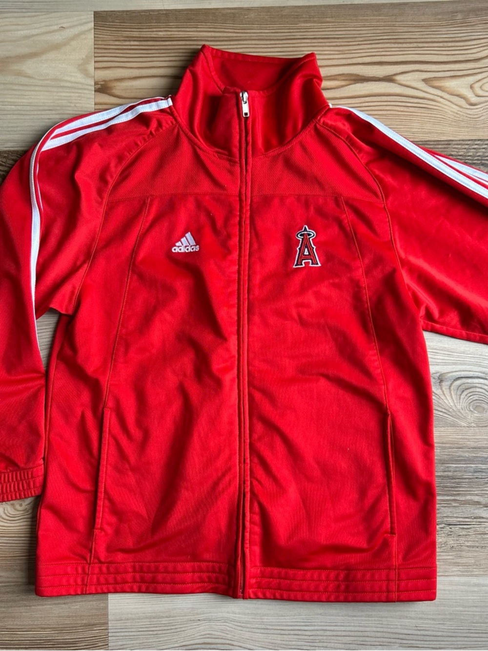 adidas Red Youth Angels Full-Zip Track Jacket
